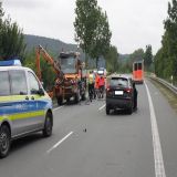 Audifahrer übersieht Unimog 